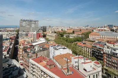 Vista general de Madrid o vista desde el apartamento