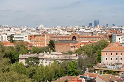 Vista general de Madrid o vista desde el apartamento