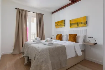 Cama o camas de una habitación en Precioso Apartamento Puerta del Sol