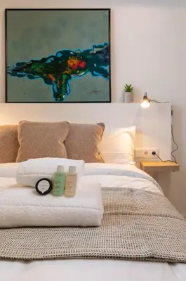 Cama o camas de una habitación en Precioso Apartamento Puerta del Sol
