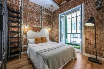 Cama o camas de una habitación en Apartamento centrico y comodo Preciados