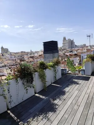 Vista general de Madrid o vista desde el apartamento
