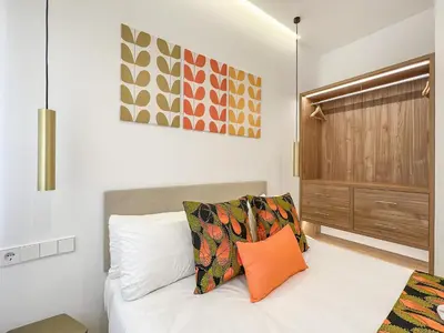 Cama o camas de una habitación en Piso Amplio 2H/2B Plaza de España Berlany España