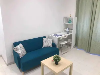 Zona de estar de Un genial estudio en el barrio las cortes