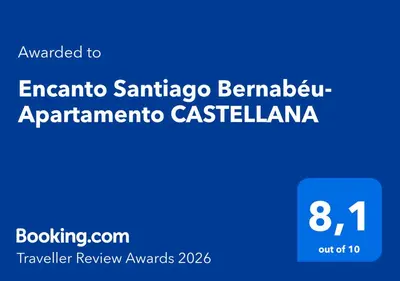 Certificado, premio, señal o documento que está expuesto en Encanto Santiago Bernabéu- Apartamento CASTELLANA