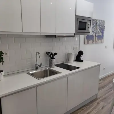 Una cocina o zona de cocina en Manzanares Apartments