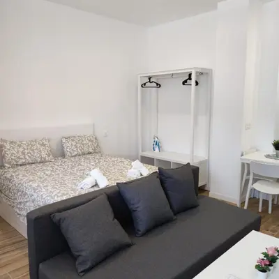 Zona de estar de Manzanares Apartments