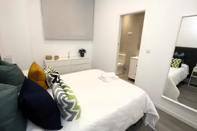 Cama o camas de una habitación en Apartamento Principe de Vergara