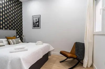 Cama o camas de una habitación en Stylish apartment- 1 Bedroom 1 Bathroom -Chueca