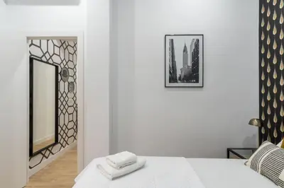 Cama o camas de una habitación en Stylish apartment- 1 Bedroom 1 Bathroom -Chueca
