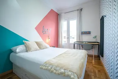 Cama o camas de una habitación en Live It Madrid Chamberi