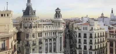 Vista general de Madrid o vista desde el apartamento