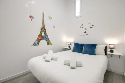 Cama o camas de una habitación en Atocha Station - Apartamento de 2 dormitorios