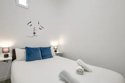 Cama o camas de una habitación en Atocha Station - Apartamento de 2 dormitorios