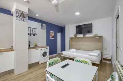 Cama o camas de una habitación en Delicias IV - Apartamento de 1 dormitorio