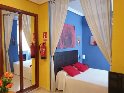 Cama o camas de una habitación en Apartamentos Dana Sol
