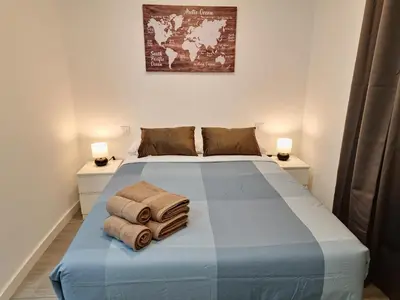 Cama o camas de una habitación en Apartamentos Bielsa 'Madrid Río'