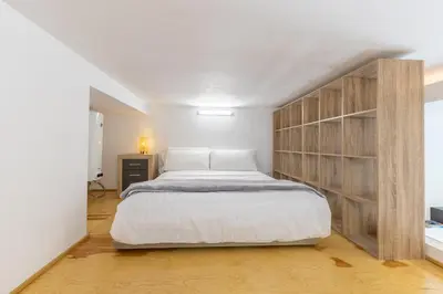 Cama o camas de una habitación en Galileo Apartment