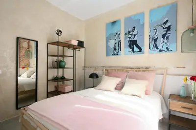 Cama o camas de una habitación en Palacio Real - Apartamento de 3 dormitorios