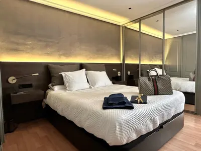 Cama o camas de una habitación en Medina - Luxury suite apt. Madrid center