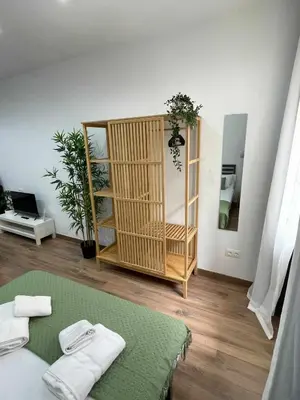 Cama o camas de una habitación en Estudio Retiro-Ibiza I