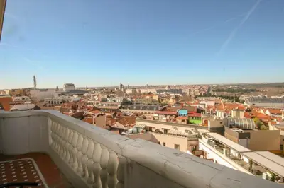 Vista general de Madrid o vista desde el apartamento