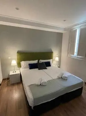 Cama o camas de una habitación en Apartamento IV Alcalá-Retiro. Ideal Parejas