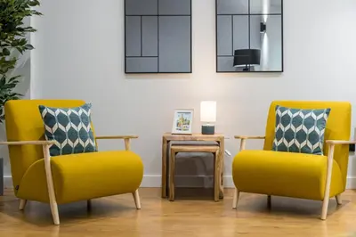Zona de estar de Wide and modern -1 bedroom 15 bathrooms- Malasaña