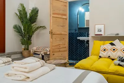 Cama o camas de una habitación en New Best location in central Madrid Loft