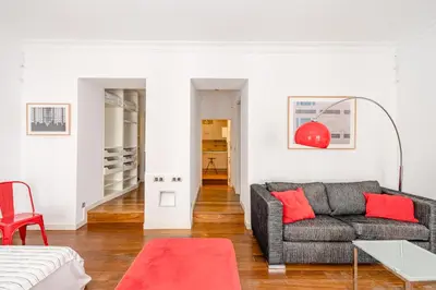 Zona de estar de Heima Wonderful Loft in the Historic City Center