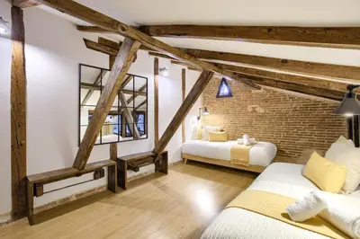 Cama o camas de una habitación en Madrid Serrano - Apartamento de 2 dormitorios