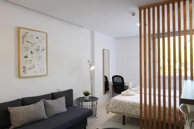 Cama o camas de una habitación en Almagro Apartments
