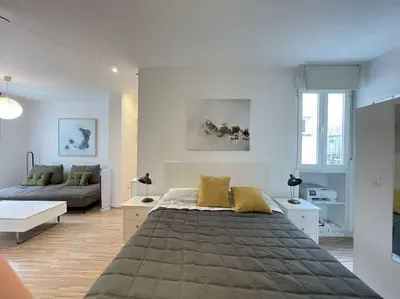 Cama o camas de una habitación en Piso en pleno centro de Madrid