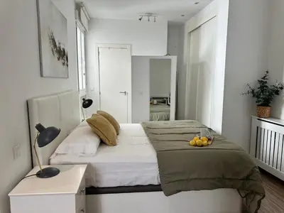 Cama o camas de una habitación en Piso en pleno centro de Madrid