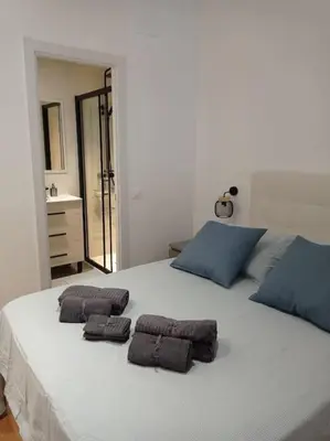 Cama o camas de una habitación en Apartamento Vista Bella