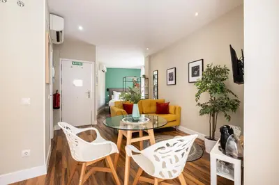 Zona de estar de Apartamentos Cruz