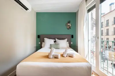 Cama o camas de una habitación en Apartamentos Cruz