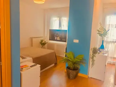 Cama o camas de una habitación en PENTHOUSE INDEPENDIENTE a 3 paradas en metro de ATOCHA (estacion central Madrid)