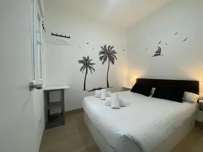 Cama o camas de una habitación en Madrid Delicias III - Apartamento de 2 dormitorios