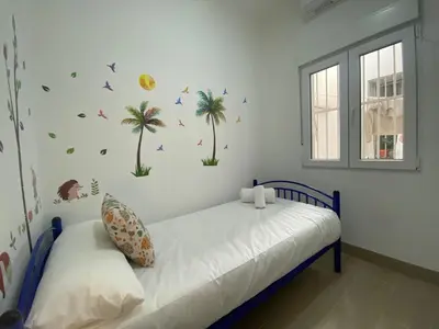 Cama o camas de una habitación en Madrid Delicias III - Apartamento de 2 dormitorios