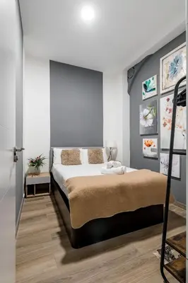 Cama o camas de una habitación en Gran Vía Madrid - En el Centro de Madrid