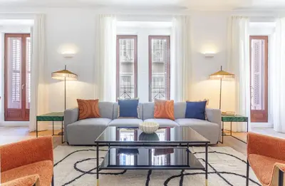 Zona de estar de Cibeles Exclusive en Madrid