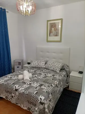 Cama o camas de una habitación en Estudio Exterior Gran Via Madrid W84