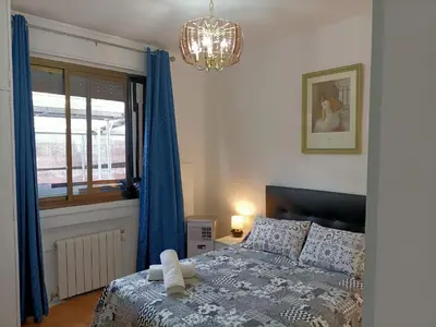 Cama o camas de una habitación en Estudio Exterior Gran Via Madrid W84