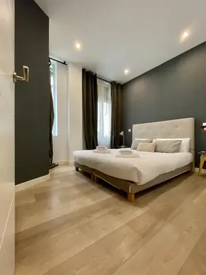 Cama o camas de una habitación en Puerta de Toledo III - Apartamento de 1 dormitorio