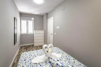 Cama o camas de una habitación en Precioso cerca Santiago Bernabéu - Apartamento ALVARADO