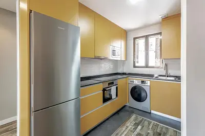 Una cocina o zona de cocina en Moderno cerca Santiago Bernabéu- Apartamento AZCA