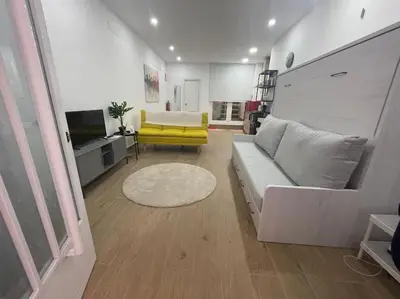 Una televisión o centro de entretenimiento en Estudio en Palacio La Latina