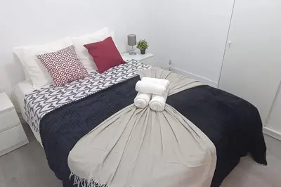 Cama o camas de una habitación en Apartamento céntrico en chueca