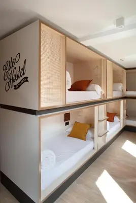 Cama o camas de una habitación en Toc Hostel Madrid
